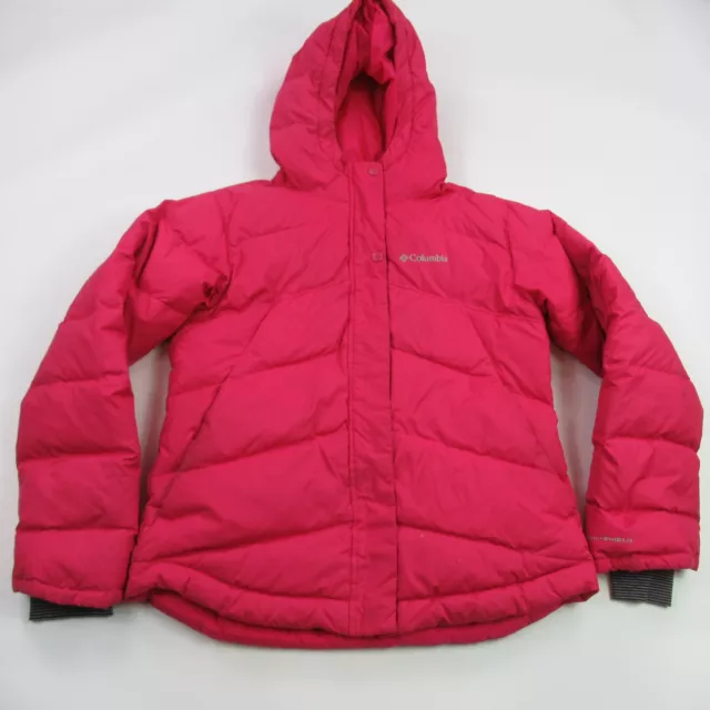 Columbia Coat Youth Large Long Sleeve Full Zip Girls Outdoors Casual Hood Pink