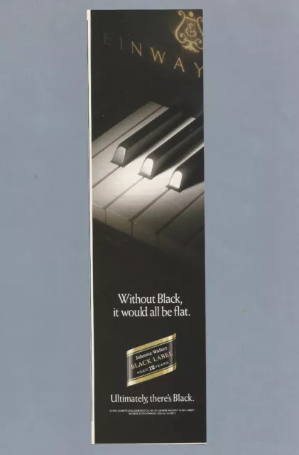 JOHNNIE WALKER BLACK LABEL Scotch Whisky -1991 Print Ad