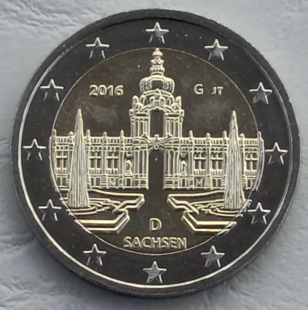 2 Euro Gedenkmünze Deutschland G 2016 Sachsen / Dresdner Zwinger unz.