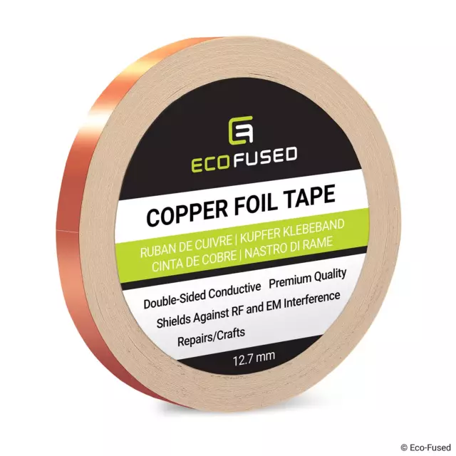 Adhesive Copper Foil Tape - Double-Sided Conductive - EMI, Rf Shielding, Paper C