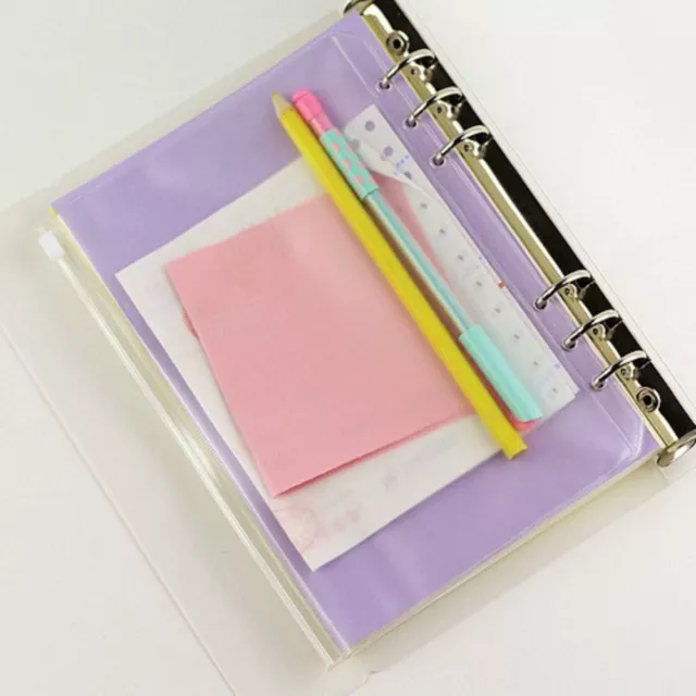 PVC A5/A6 Loose-leaf File Pocket Zipper File Pouch  Scrapbook