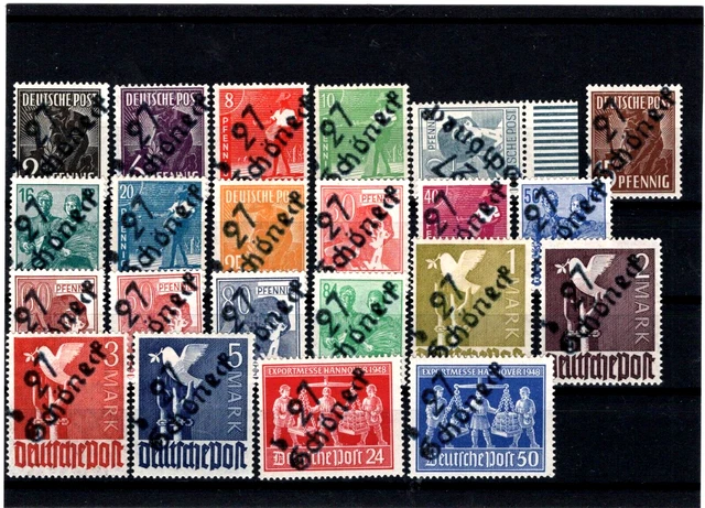 SBZ Bezirk 27 SCHÖNECK, 166/181 V+II a/c V alles ** /ungeprüft