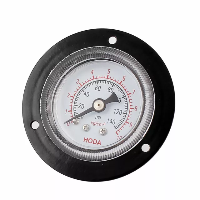 Metal 1/8PT Thread Water Air Pressure Gauge 0-140 Psi 61mm x 25mm Black