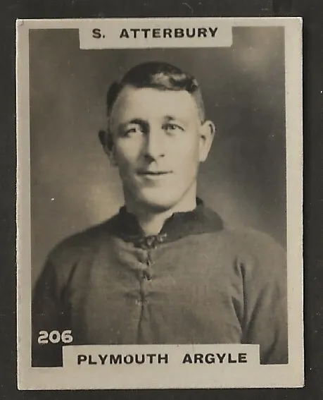 Pinnace Football-Photo Back-#0206- Plymouth Argyle - S. Atterbury