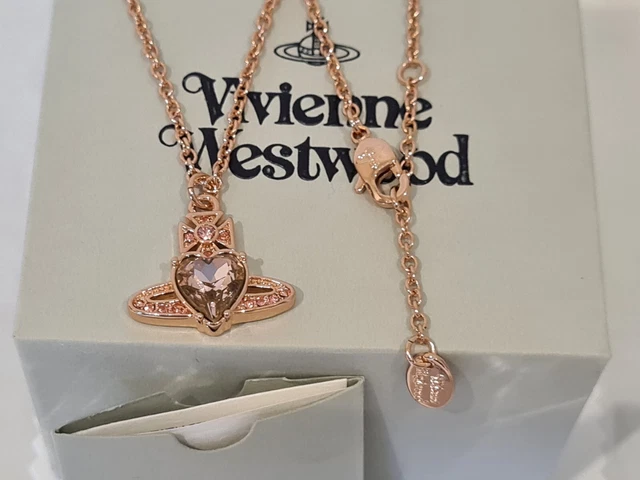 VIVIENNE WESTWOOD ARIELLA rose gold tone crystal heart Orb