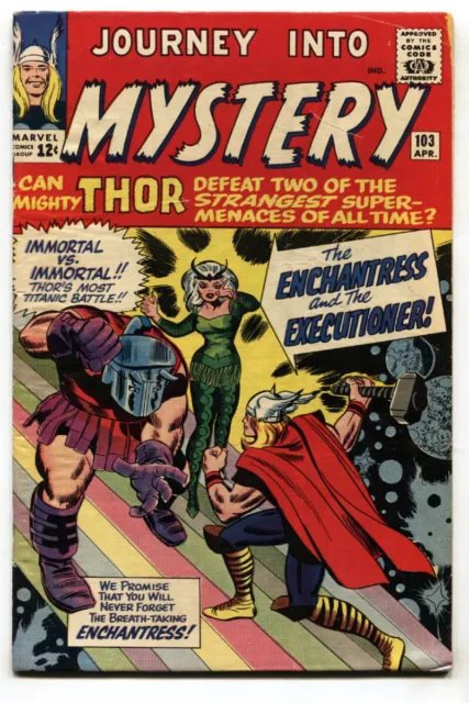JOURNEY INTO MYSTERY #103 comic book 1964-THOR-FIRST ENCHANTRESS-MARVEL