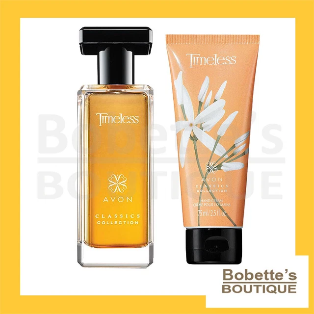 Coffret Cadeau Avon Timeless – Eau De Cologne/Toilette 50ml + Déo + Crème Mains + Sac Cadeau, Neuf