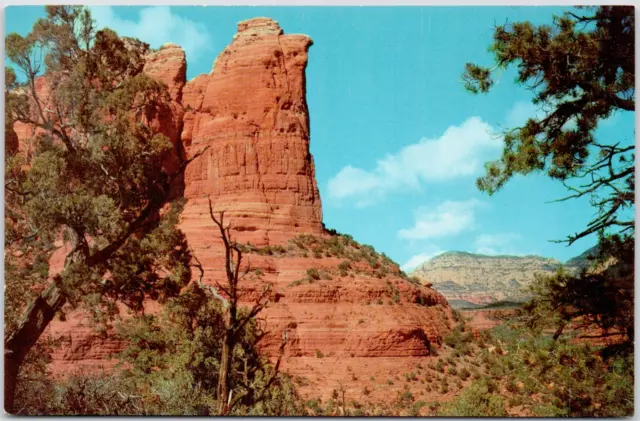 Coffee Pot Rock Oak Creek Canyon Arizona Orange Stone Formation Vintage Postcard