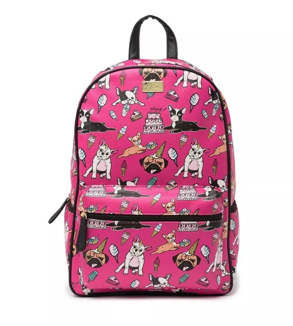 Betsey Johnson Backpack Pug Boston Terrier Puppy Dog