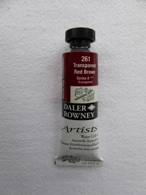 Daler Rowney Künstler Aquarellfarbe - 15ml Tube - transparent rotbraun