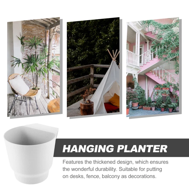 Blumentopf Zum Aufhängen Für Den Garten Balkongeländer Pflanzer Sukkulenten 3