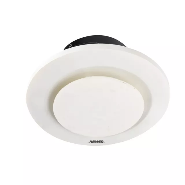 Heller White 250mm Ventilating Round Ducted Ceiling Exhaust Fan Draft Stopper