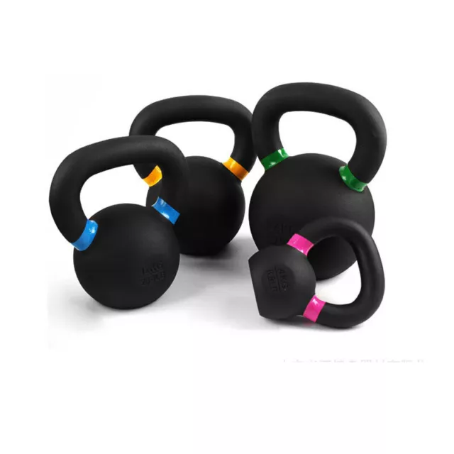 Cast Iron Kettlebell Powder Coating Cross Weight Lifting Dumbbell Gym 4kg-12kg