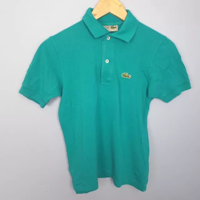 Polo verde Lacoste per bambini taglia 14 manica corta cotone