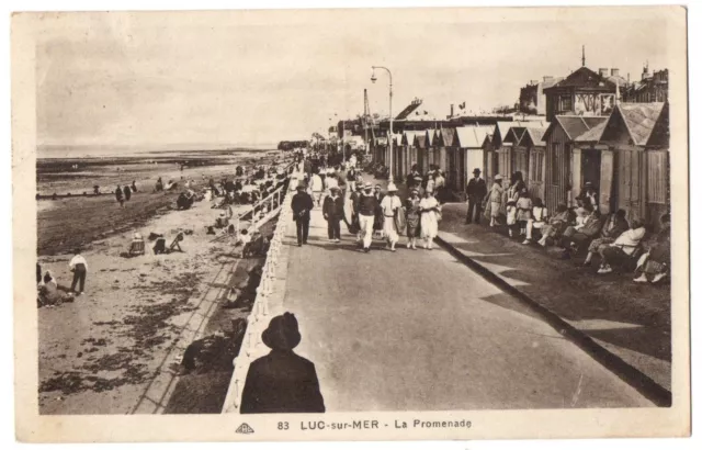 CPA 14 - LUC sur Mer (Calvados) - 83. La Promenade - CAP (petite animation)