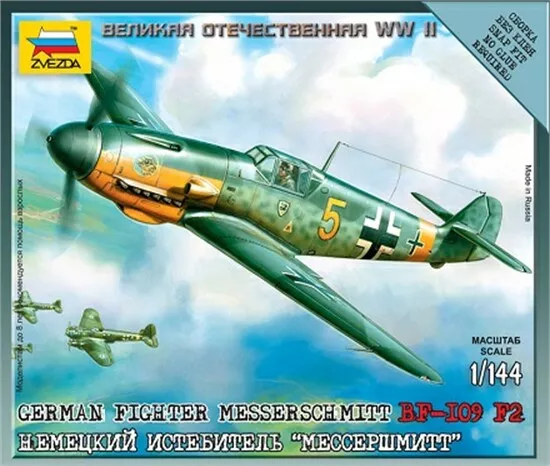 Zvezda 6116 - 1/144 Wargame Addon Deutsche Messerschmitt Me 109 Bf/F2 - Neu