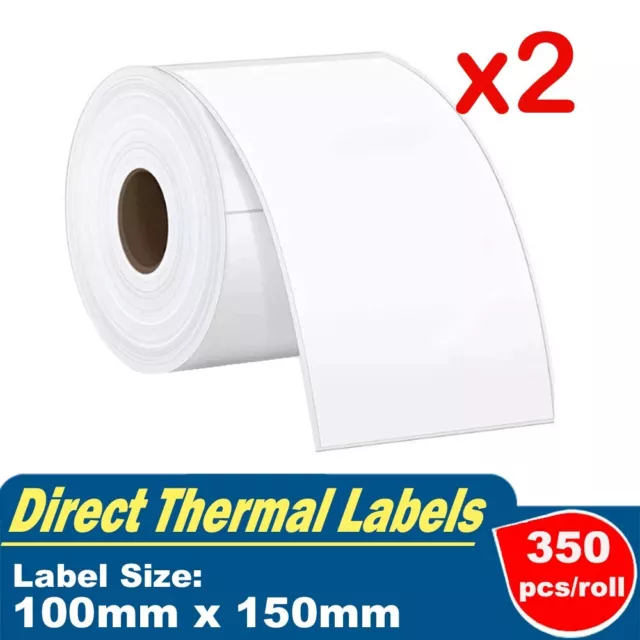 2x 100X150mm Direct Thermal Label Roll 4x6 for Fastway Startrack AusPOST eParcel