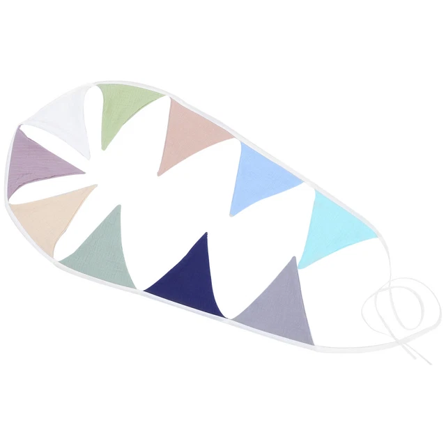 Drapeau Suspendu Coton 2,3m + Drapeau Triangulaire Papier - Multicolore - Déco Chambre Enfant, Fête, Anniversaire - 9