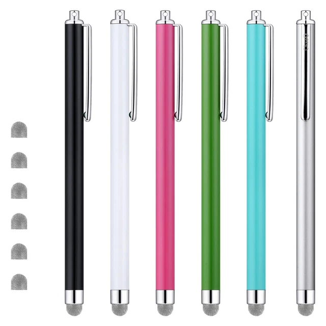Stylus Pens for Touch Screens, Mesh Fiber Capacitive Stylus (6-Pack)