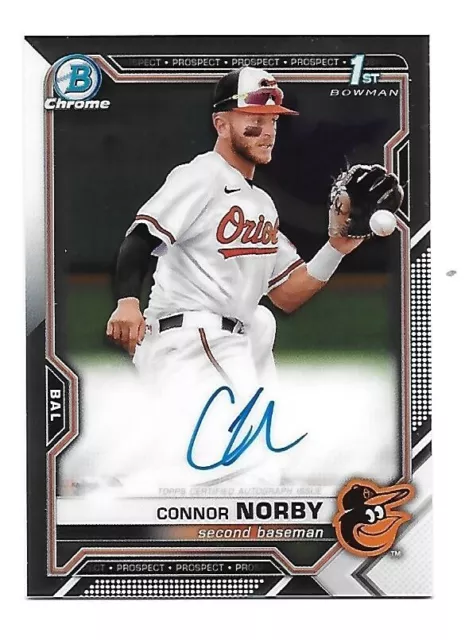 Connor Norby 2021 Bowman Chrome  Base Auto   Base Autograph