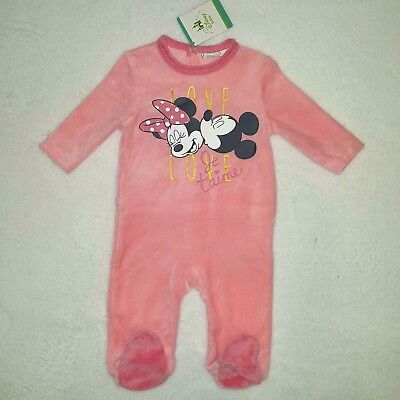 23 mois, Blanc/rose Pyjama rayé bébé fille Minnie Disney baby Rose de 3 à 23mois 