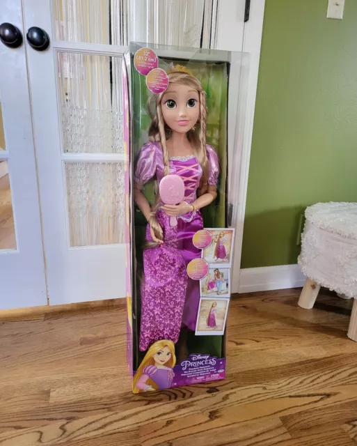 Disney Princess Playdate Rapunzel 32" Tall Doll Long Flowing Hair And Tiara.