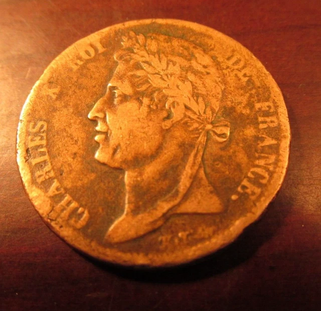 French Foreign Coins: 1817? Charles X 5 Cent (L32)