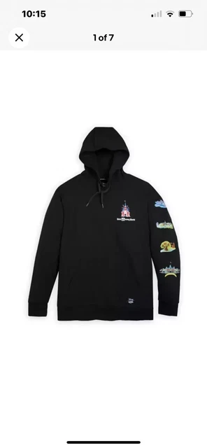 Disney Vans 50th Anniversary Pullover Hoodie Black Sweatshirt Men's Size Medium