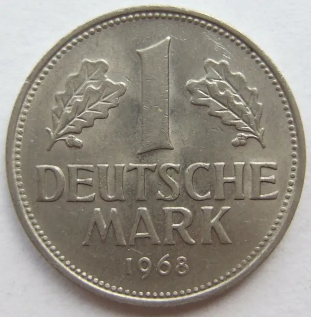 Coin Frg 1 German Mark 1968 D IN Extremely fine / Brillant uncirculated