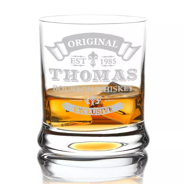 Whiskyglas mit personalisierter Tumbler Wunschgravur - scotch bourbon whiskey