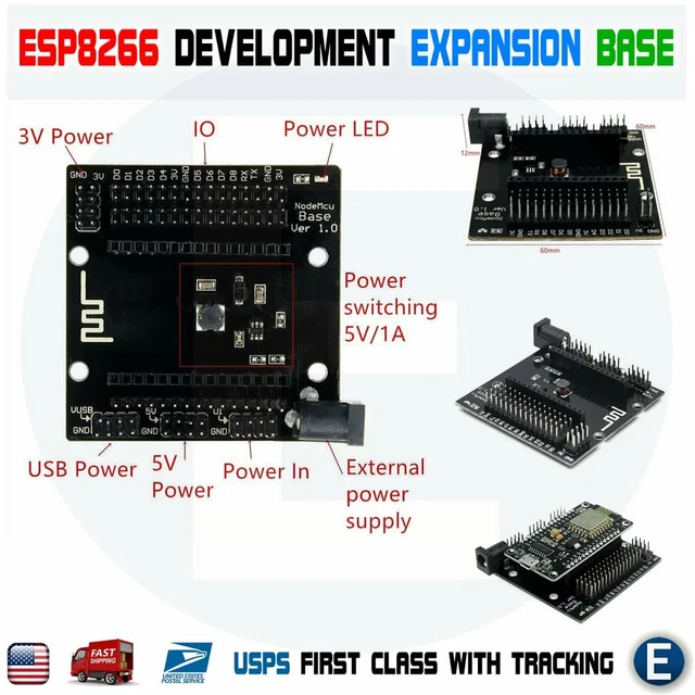 CARTE DE BASE ESP8266 V3 module module MCU NodeMCU plaque d'extension ...
