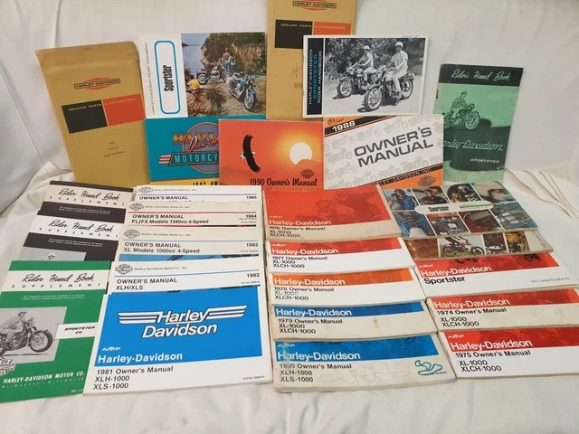 Harley Davidson/Buell Gadget Ricambi Abbigliamento Libri Opuscoli 120 pezzi