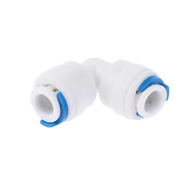 1Pc Fit 1/4" 6.5mm OD Tube PE Pipe 90 Degree Elbow POM Quick Fitting Connector