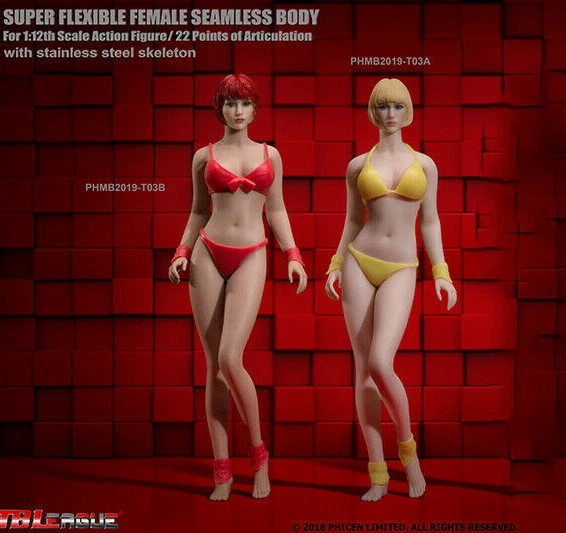 TBLEAGUE T03 1/12 Phicen Seamless Body Head Doll Female Figure Model 6  Action $48.29 - PicClick