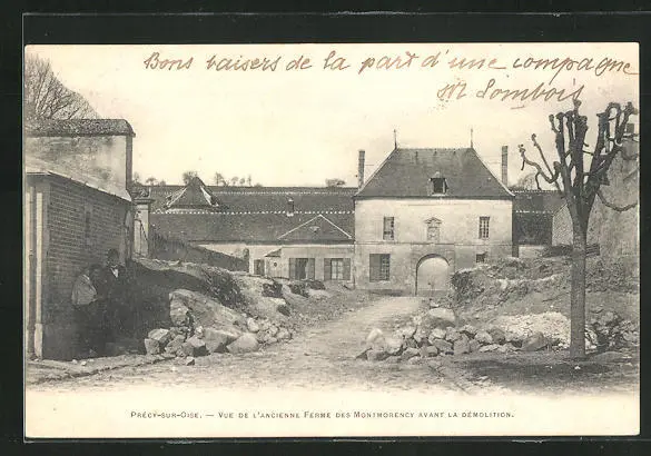 CPA Precy-sur-Oise, view of the Ancienne Ferme des Montmorency before the Demolition