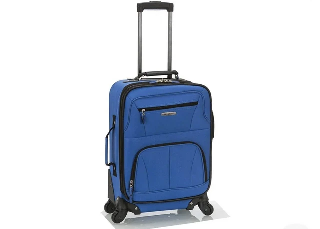 Rockland Luggage 20” Expandable Spinner Carry on Blue