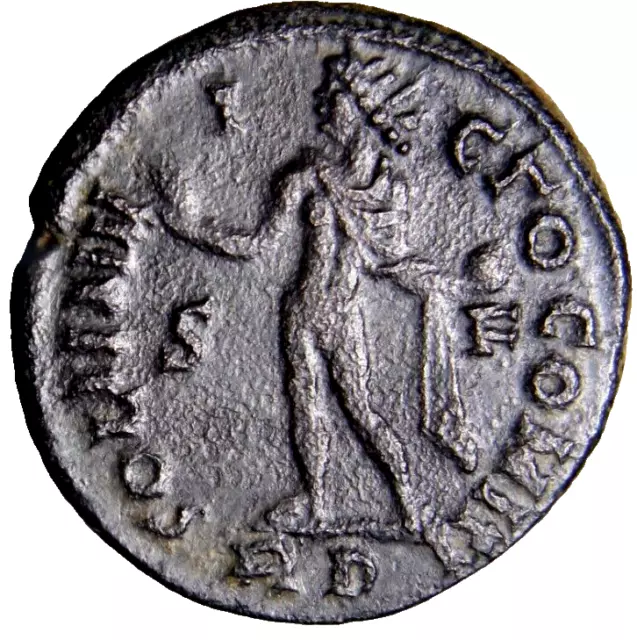 CERTIFIED Authentic Ancient Roman Coin RARE & AU Licinius I Sol Follis S-F RP