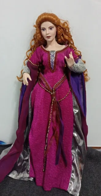 Queen Morgan Le Fay Franklin Mint Doll Camelot Series. No Box Or Certificate