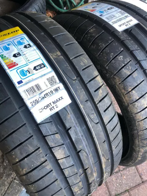 2X Brand New Car Tyres Dunlop Sport Rt2 255/35 Zr19 Xl 96Y Uhp A1 255 35 19 C+B