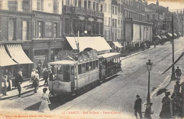 Cpa 54 Nancy Rue Saint Jean Central Point Tramway