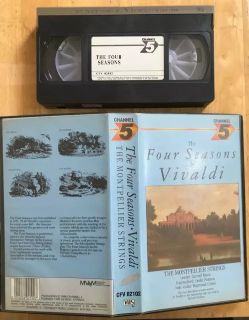 THE FOUR SEASONS By Vivaldi VHS Video Tape Montpellier Strings 1986 ...
