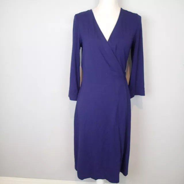 Diane Von Furstenberg Julian Two Jersey Wrap Dress sz 10  Navy Blue