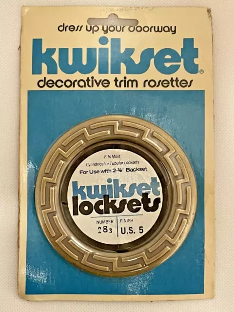 Kwikset 1963 Decorative Trim Rosettes Antique Brass Escutcheon No 283