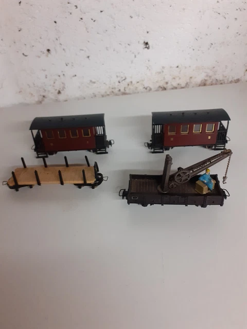 LOT DE 4 Wagons échelle N ancien EUR 39,00 - FR