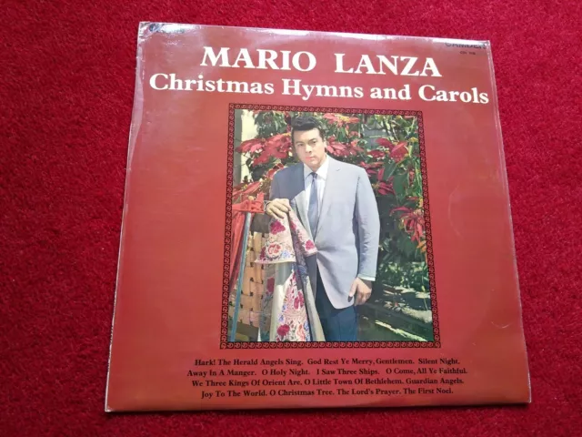 MARIO LANZA Christmas Hymns And Carols 12" Vinyl record Album RCA 1969