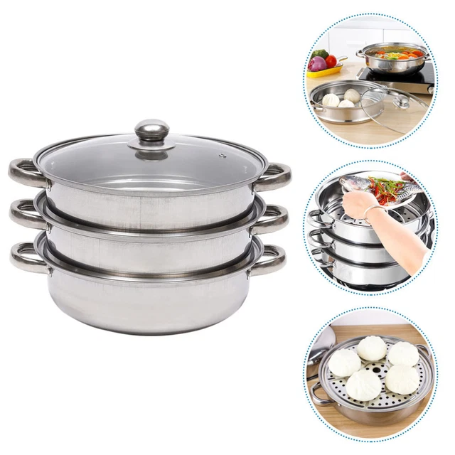 Steamer Basket Stainless Steel Steamer Veggie Steamer Double Layer