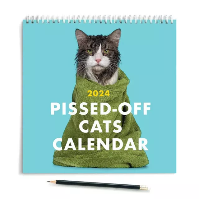 2024 CALENDAR FUNNY Dogs Pooping / Pissed Off Cats Wall Calend