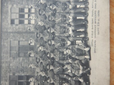 287th (3rd Northumbrian) Bty: Blyth ROYAL ARTILLERY SEPT 23RD 1939 NEWCASTLE 6