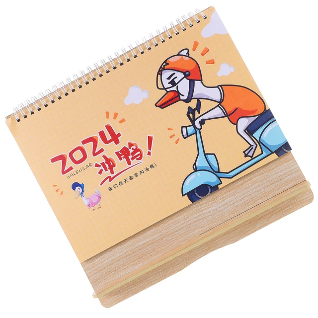 PLANNING TABLE CALENDAR Flipped Calendar Desk Calendar 2024 for Desktop
