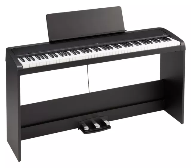 Korg B2SP BK Digitalpiano 88 Tasten Pianoständer Tisch 3er Pedaleinheit Schwarz